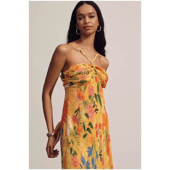 ANTHROPOLOGIE | Floral Halter Slip Dress | NWT - Picture 3 of 6